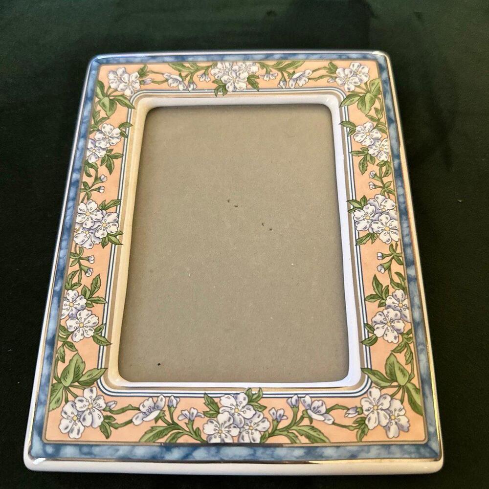 Vintage 1990 Terragrafics Ceramic Floral Frame